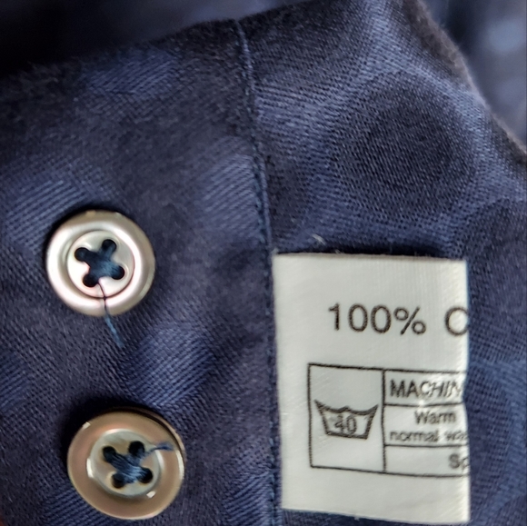 Neck 16 Men's Dress Shirt Honeycomb Pattern - Picture 12 of 14